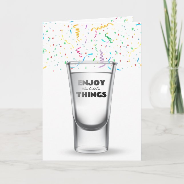 Carte Verre Balayé Anniversaire À Confetti (Devant)