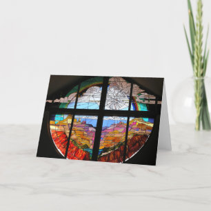 Carte Verre de l'église La colombe du désert