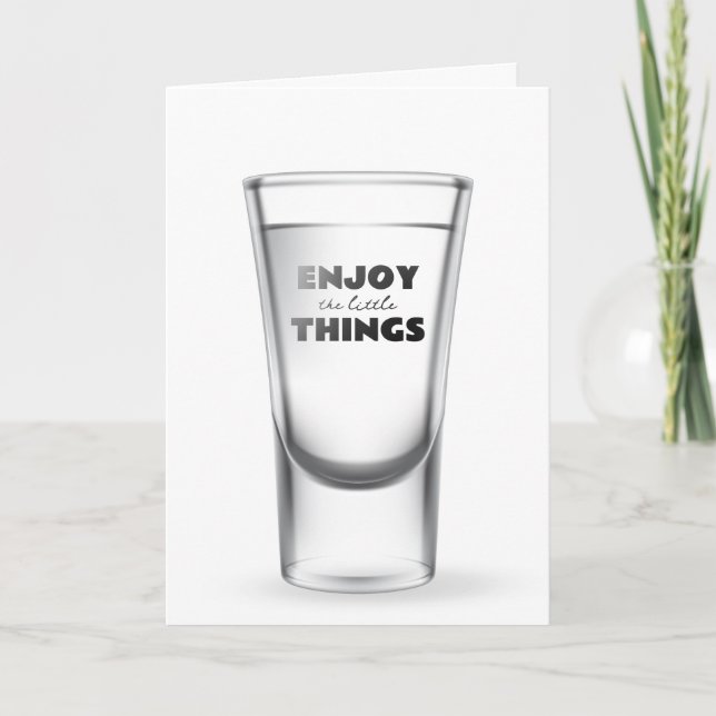 Carte Verre de tir d'anniversaire avec texte (Devant)
