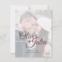 Carte *Verre Frosted* Enregistrez la Date