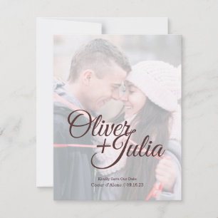 Carte *Verre Frosted* Enregistrez la Date