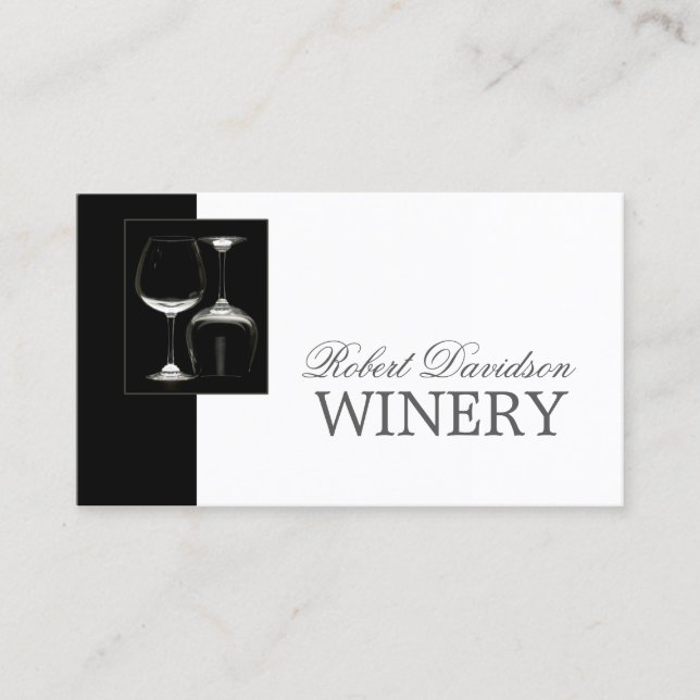 Carte Verre Noir Fabricant de vin Sommelier (Devant)