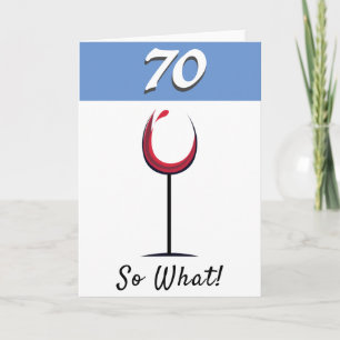 Carte Verre rouge motivationnel 70e anniversaire