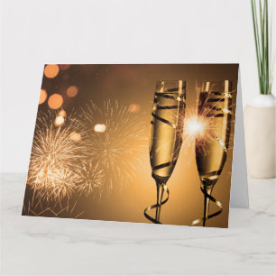 Carte Verres à champagne Ruban Doré
