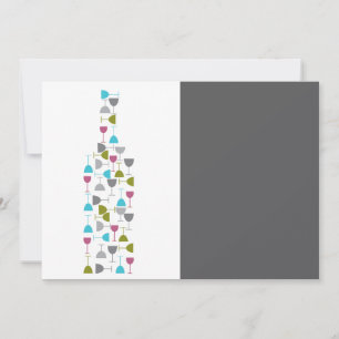 Carte Verres à vin façonnés en forme de bouteille