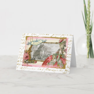 Carte Versailles Marie Antoinette Élégance Collage