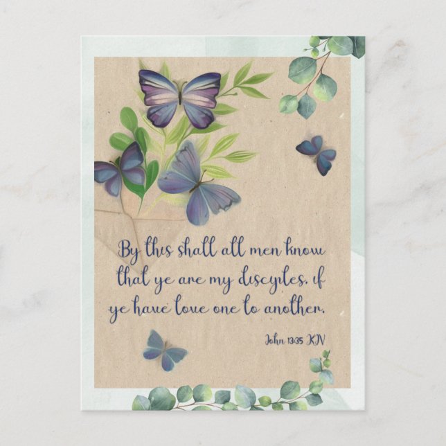 Carte Verse Bible John 13:35 KJV - Carte postale (Devant)