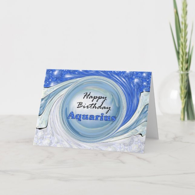 Carte Verseau de joyeux anniversaire (Devant)