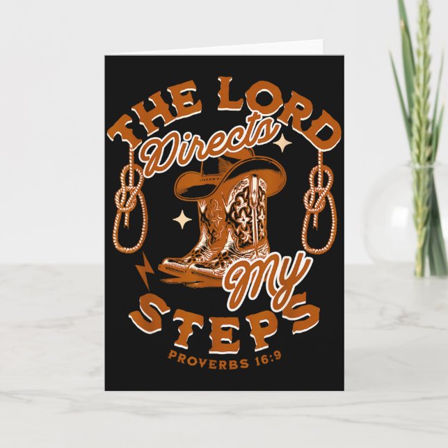 Carte Verset de l'Écriture de la Bible Cowboy Western Co (Devant)