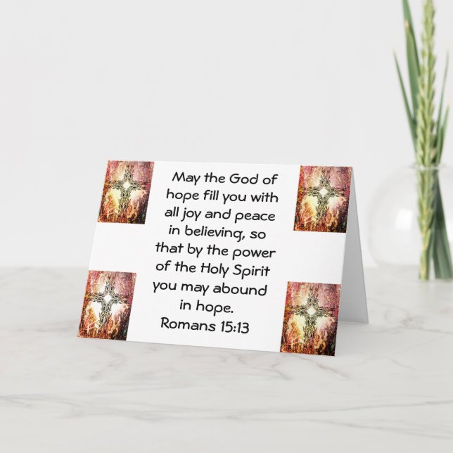 Carte Versets de la Bible Citation Romains 15:13 (Devant)