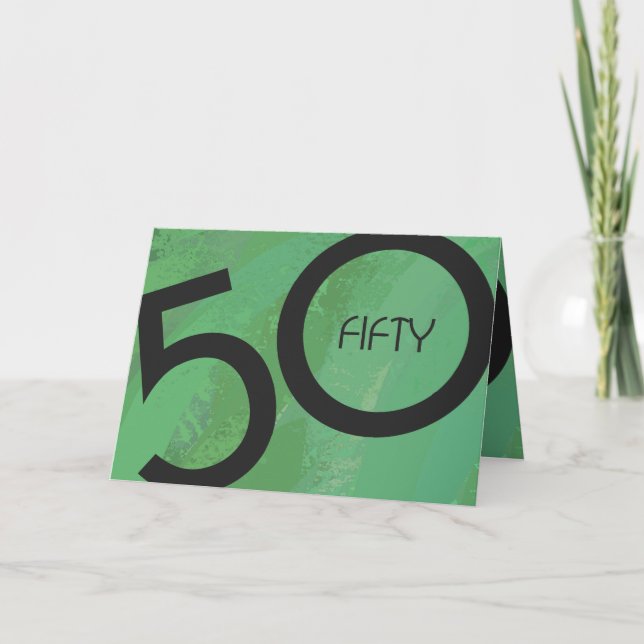 Carte Vert 50 Décennie Anniversaire (Devant)