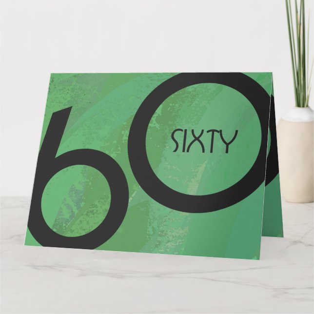 Carte Vert 60 Décennie Anniversaire (Devant)