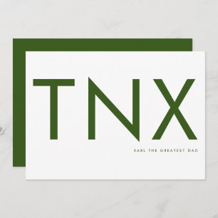 Carte Vert brillant Ultra moderne Gras Grand Merci Papa