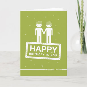 Carte Vert   Correspondance parfaite   Joyeux anniversai