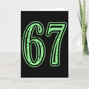 Carte Vert Menthe Numéro 67 Maillot de Sport Endommagé