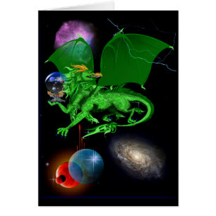 Carte verte de dragon d'univers