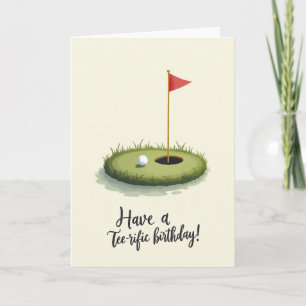 Carte verte de golf d'anniversaire