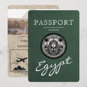 Carte verte d'Égypte Invitation de mariage