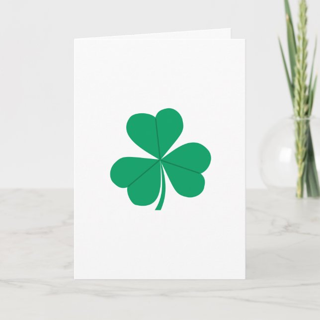 Carte verte et blanche de la Saint-Patrick (Devant)
