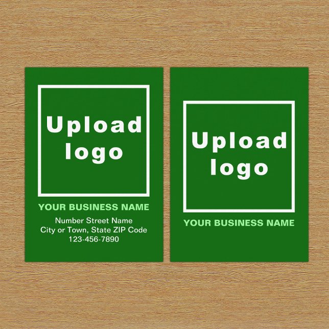 Carte verte pour entreprise (Build brand name awareness. Your business brand on green enclosure card.)