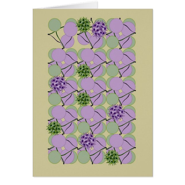 Carte verte violette de babioles (Devant)