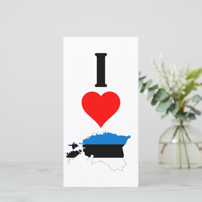 Carte Vertical I Love Estonie / I Heart Estonie Estonien (Debout devant)