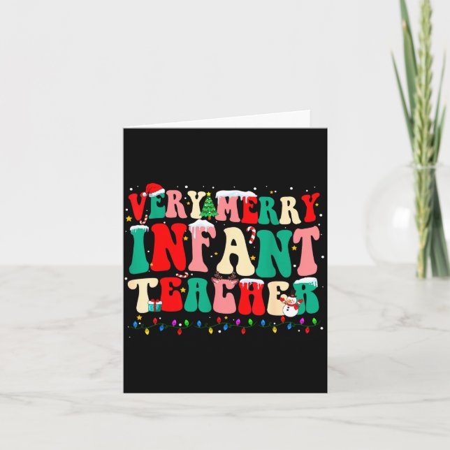 Carte Very Merry Infant Teacher Funny Infant Squad Chris (Devant)
