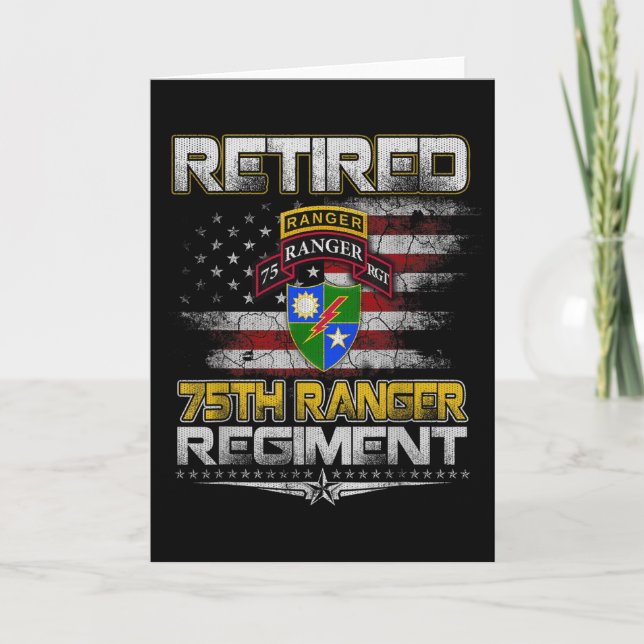 Carte Vétéran de la 75e Régiment Ranger à la retraite Pa (Devant)