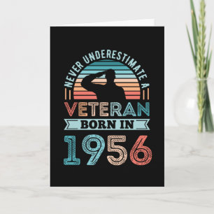 Carte Vétéran né en 1956 70e anniversaire Cadeau militai