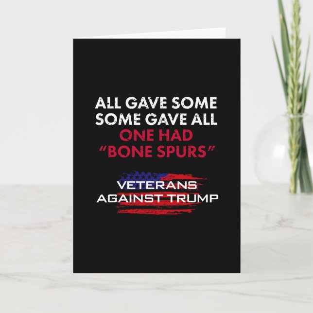 Carte Veterans Anti-trump Draft Dodger Bone Spurs For Ve (Devant)