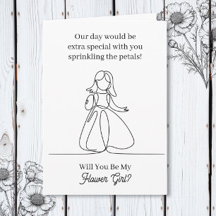 Carte Veux-tu être ma demoiselle d'honneur fleuriste ?