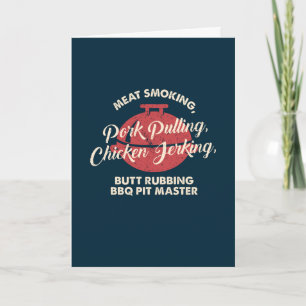 Carte Viande Fumer BBQ Pit Master Papa - Fête des pères