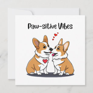 Carte Vibes Corgis en amour
