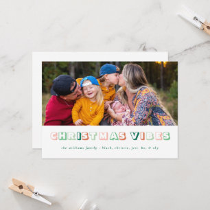 Carte Vibes de Noël blanc