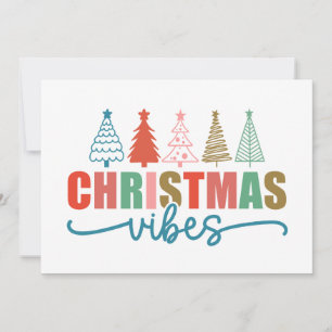 Carte Vibes de Noël - Colorful Holiday Trees Design