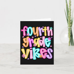 Carte Vibes De Quatrième Année Retour À L'École Joyeux P