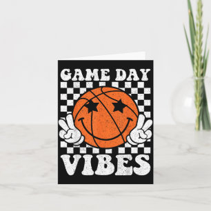 Carte Vibes du jour de match Amoureux du baseball rétro