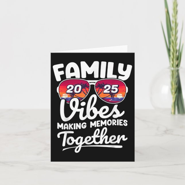 Carte Vibes Familiales 2025 Réunion Familiale Rendre Sou (Devant)