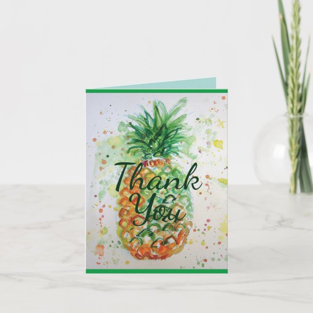 Carte Vibes tropicales Merci de fruits d'ananas (Devant)