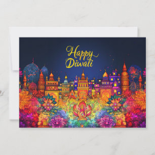 Carte Vibrant Happy Diwali