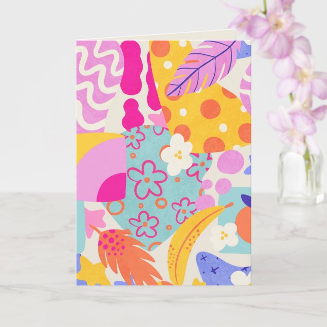 Carte Vibrant Maxi Patchwork (Orchidée)
