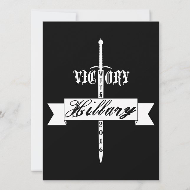 Carte Victoire avec Hillary - 2016 (Devant)