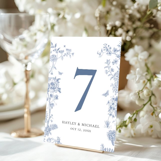 Carte VICTORIA Regency Blue French Table Number Ca (Créateur téléchargé)
