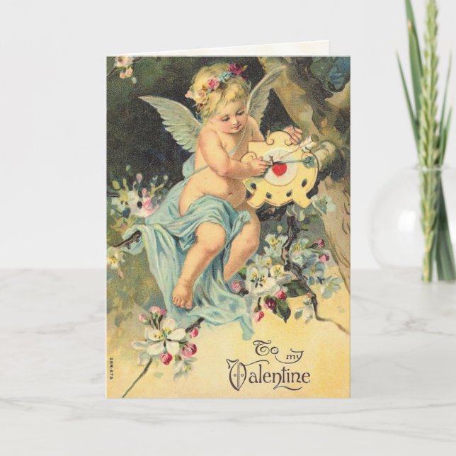 Carte Victorian Cherub Valentine's Day Card (Devant)
