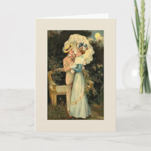 Carte Victorian Couple Anniversaire ou Mariage
