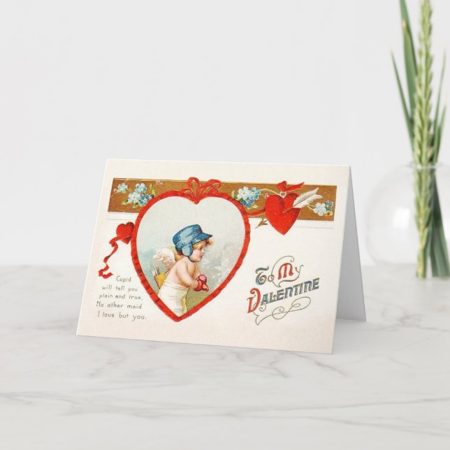 Carte Victorian Cupid Love Valentine's Day (Devant)