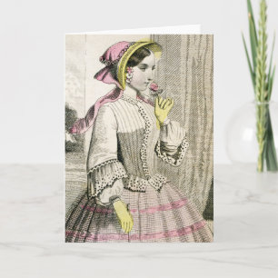 Carte Victorian Fashion Greeting Card