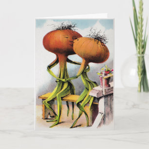 Carte Victorian Kissing Onions Valentine's Day