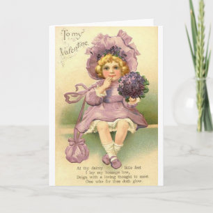 Carte Victorian Lilacs Valentine's Day Card