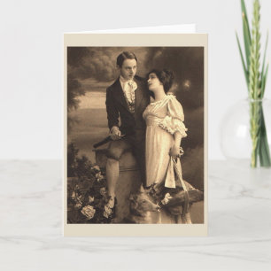 Carte Victorian Lovers Anniversaire ou Mariage